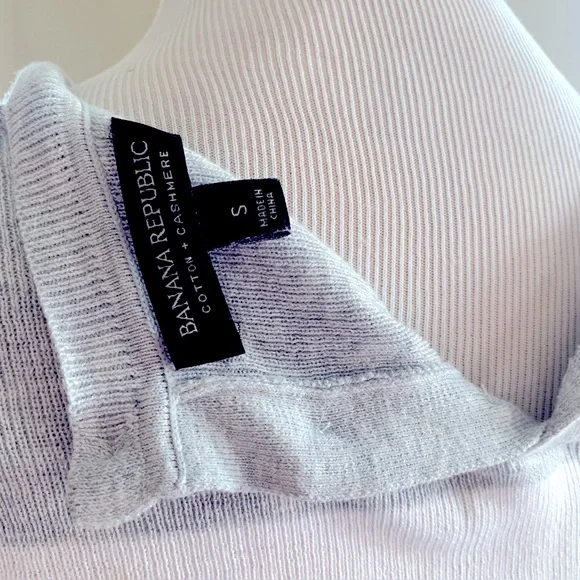 Banana Republic Rugby stripe crew neck Pima cotton/Cashmere Sweater SP - Picture 5 of 11